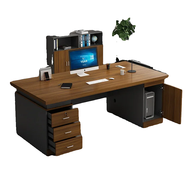 Standing Wooden Office Desk Study Modern Computer Executive Office Desk Bedroom Home Organizers Meuble Bureau Trendy Furniture