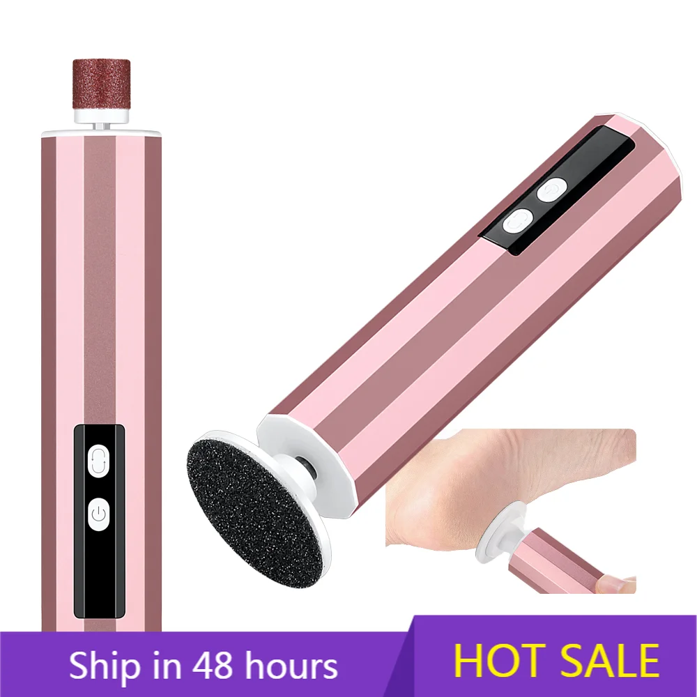 

YTYIN Trends Portable Electric Foot Callus Remover USB Rechargeable 2 In 1 Pedicure Tools 9 Speeds Replaceable Sandpaper Grinder