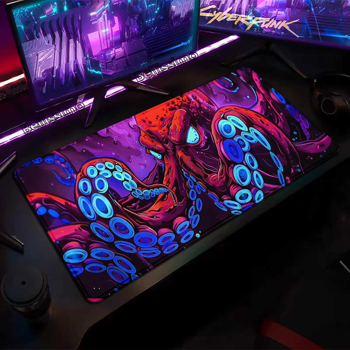 فاسق الأخطبوط الوحش ماوس ألعاب ماوس الوسادة لوحة المفاتيح حصيرة مكتب البساط الكمبيوتر HD كبير مكتب الحصير شركة أوني ماوس الوسادة للهدايا 90x40 سنتيمتر