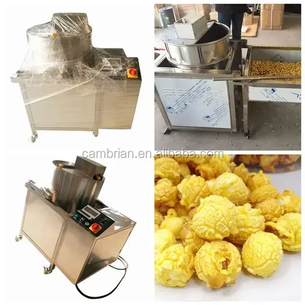 New design multi flavoured kettle corn popcorn machine industrial popcorn puffing machine