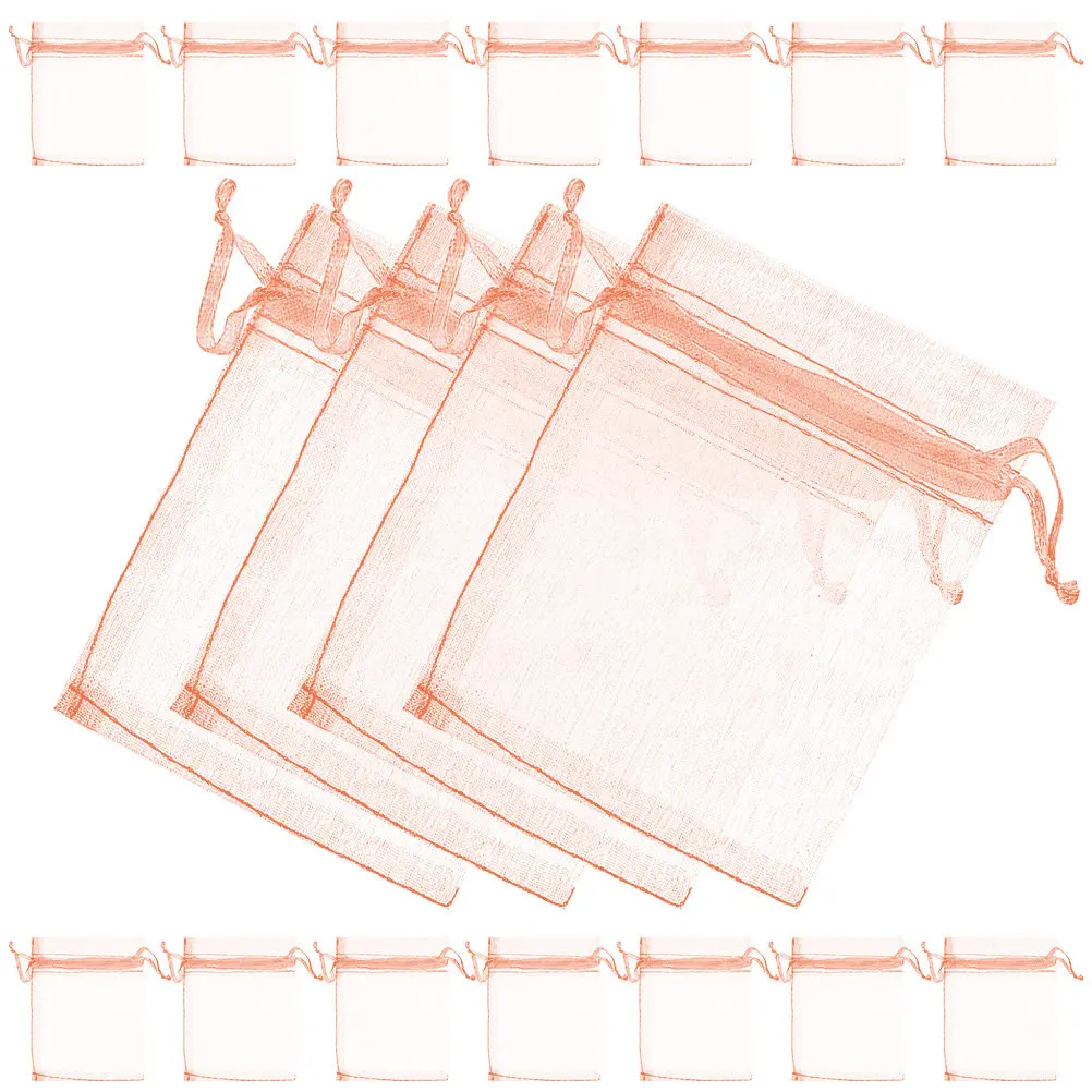 

100Pcs Drawstring Organza Jewelry Bags Small Mesh Gift Pouches for Wedding Party Favors Candy Beads Bracelets Packaging Favor