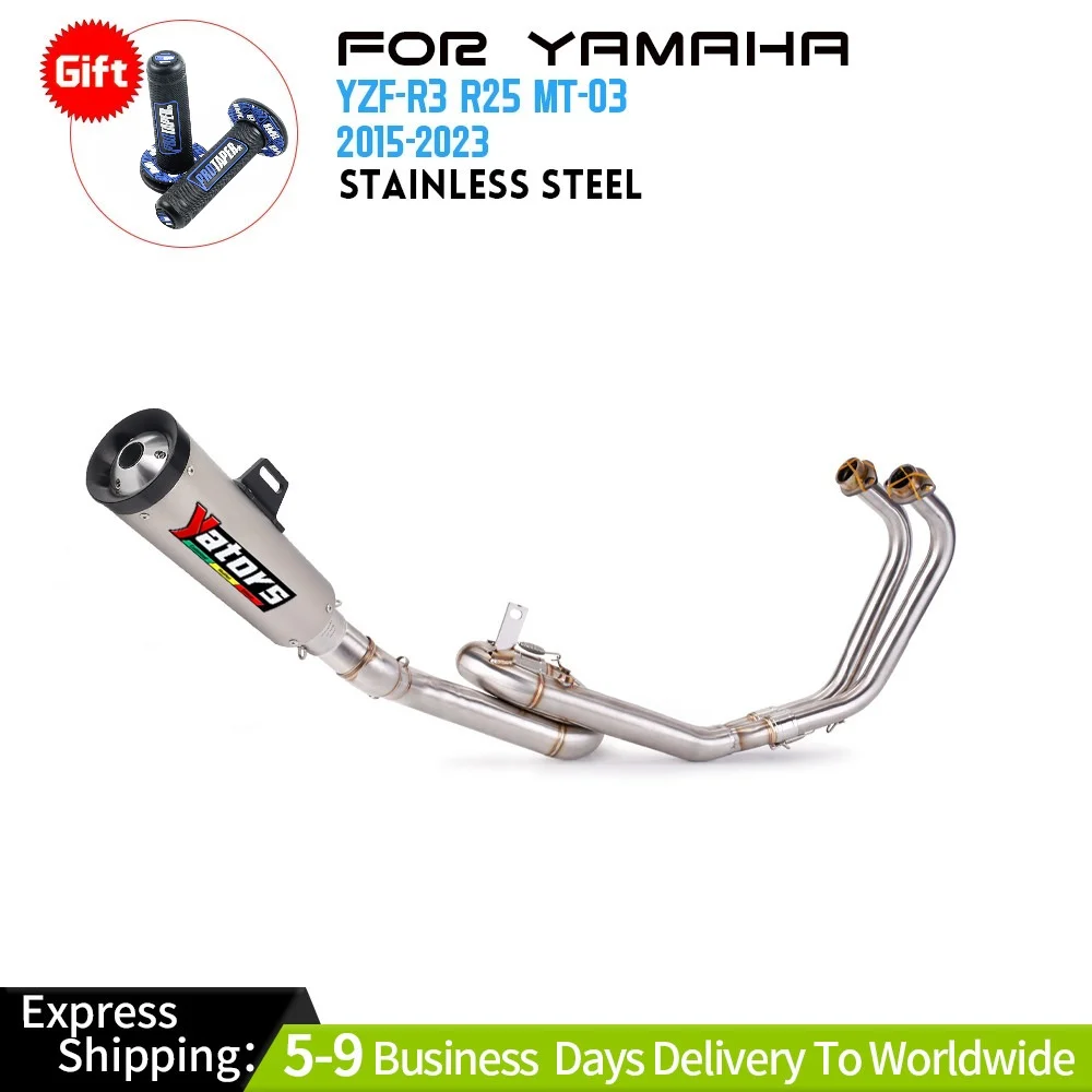 

For Yamaha YZF R3 2015-24 MT-03 Whole System Muffler Exhaust Front Pipe Slip On Exhaust Systems Exhausts Pipes