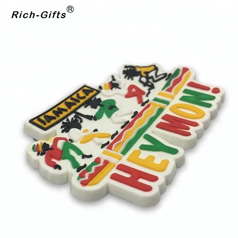 Personalized Custom Soft Rubber Jamaica Fridge Magnet for Decoration