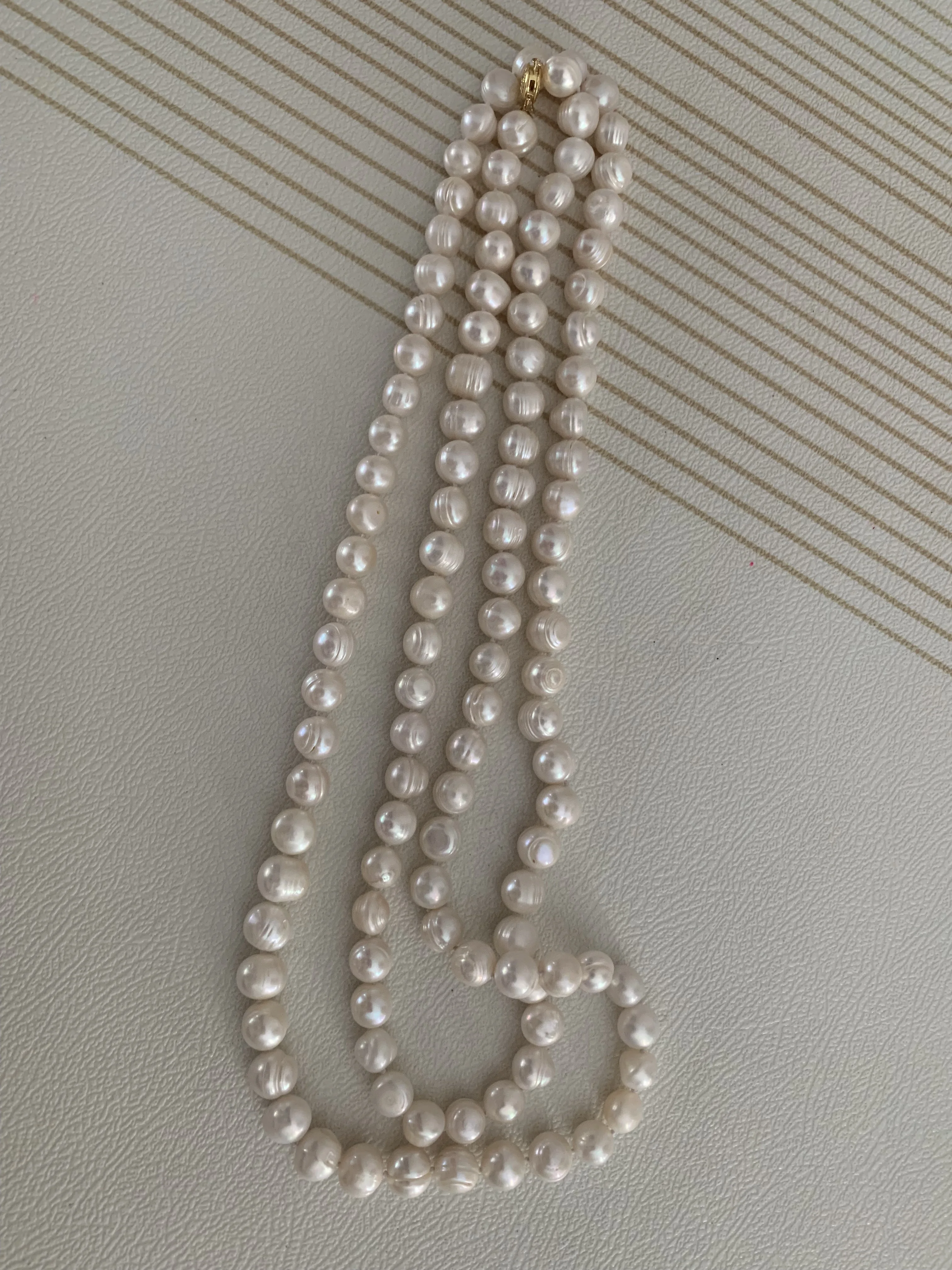 Large 9-10mm Natural South China Sea true white pearl necklaces with 55INCH 14K gold chains 1127