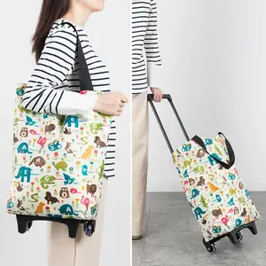 2 in 1 faltungsvoller Einkaufswagen, klappbare Räder -Einkaufswagen, tragbarer Supermarktwagen zum Aufstiegtreppe 8 Hauptverkäufe Carry Car Rolser - №4