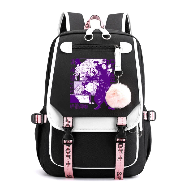 

Hot Anime Satoru Gojo Printed Personality Harajuku Backpack Girl School Bag Laptop Bag Women Men Travel Bag Daily Backpack