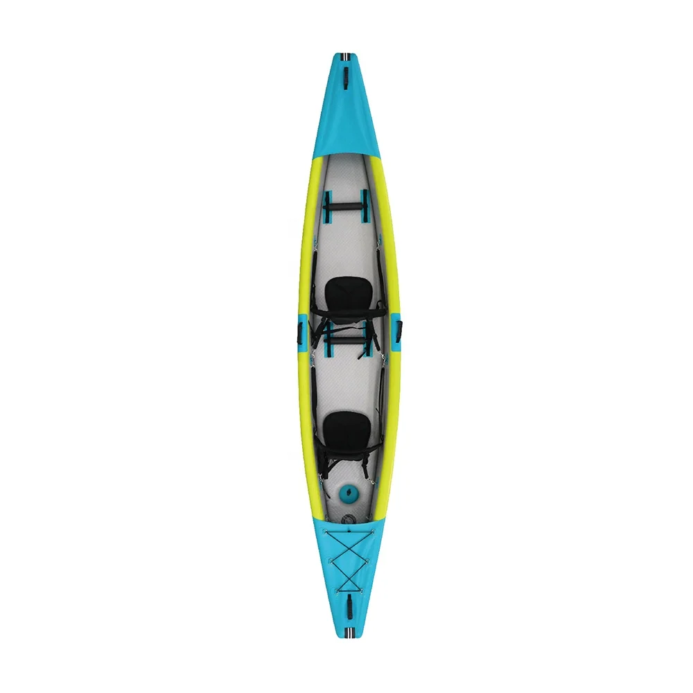 

13.8ft 422cm High Pressure Drop Stitch Folding Canoe Kayak Ocean River Lake Inflatable Kayak Paddle Kayak