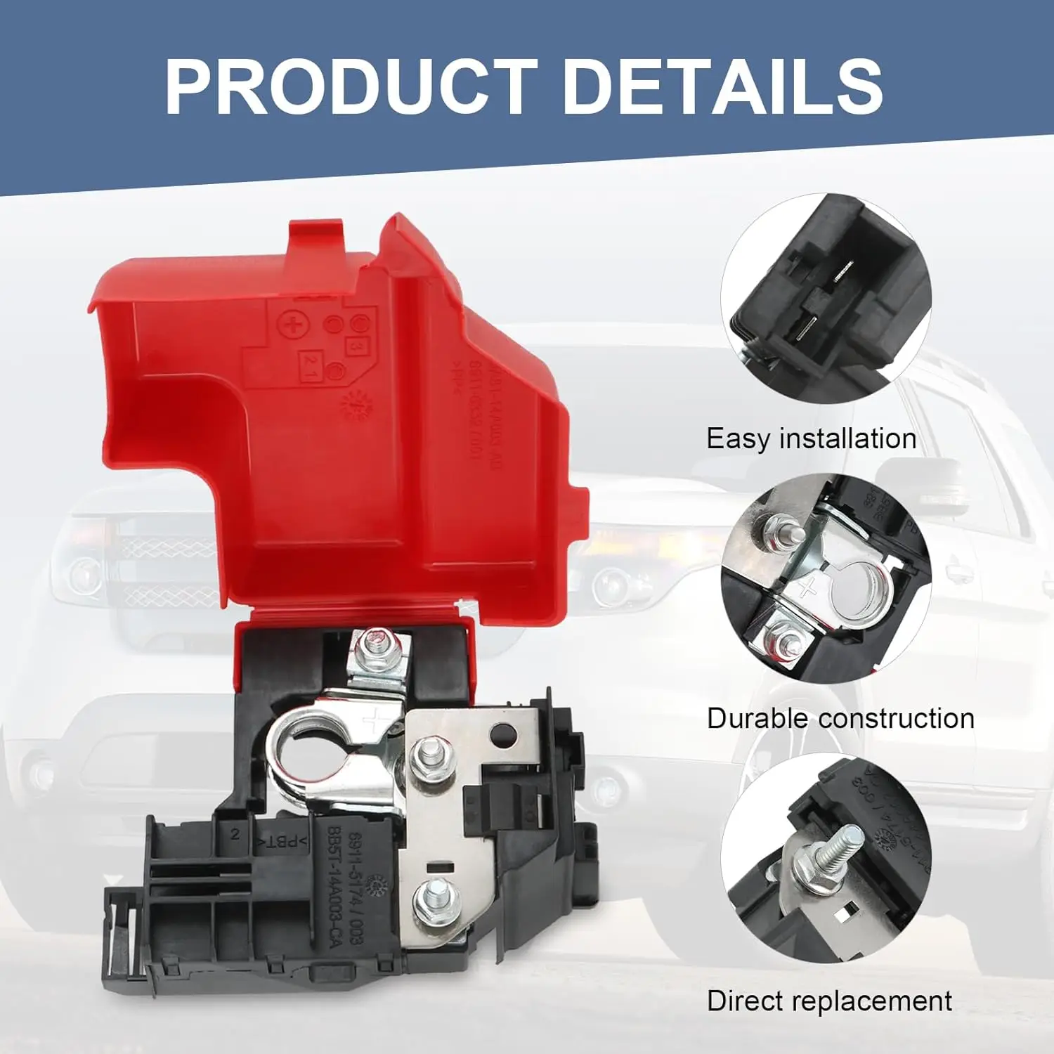 قطاع دارة نهاية طرفية البطارية DA8Z-14526-A لفورد اكسبلورر توروس لينكولن MKS MKT 2011-2019