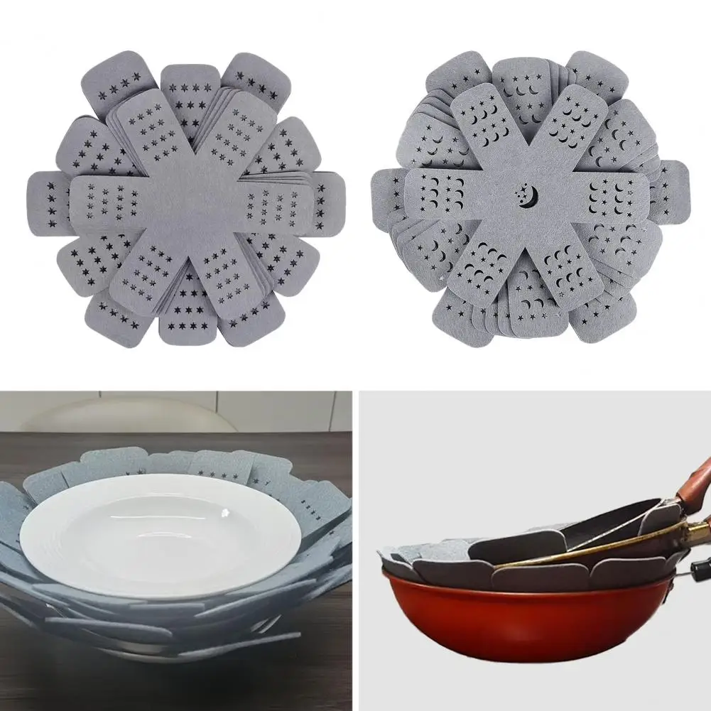 

Felt Placemat Set Stacking Protectors 12pcs Gray Pot Pan Protectors Felt Placemats for Stacking Cookware Pallet Separators