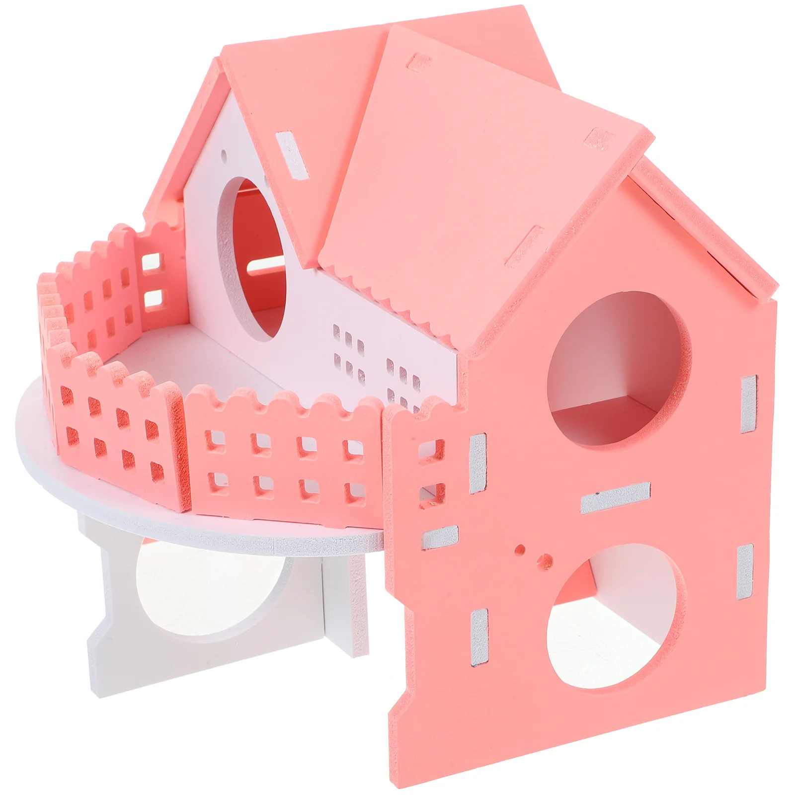 

PVC Durable Hamster Hideout Double Layer Rat Cage Hideaway Guinea Pig House Pet Villa Hamster Hideout Chinchilla Toys