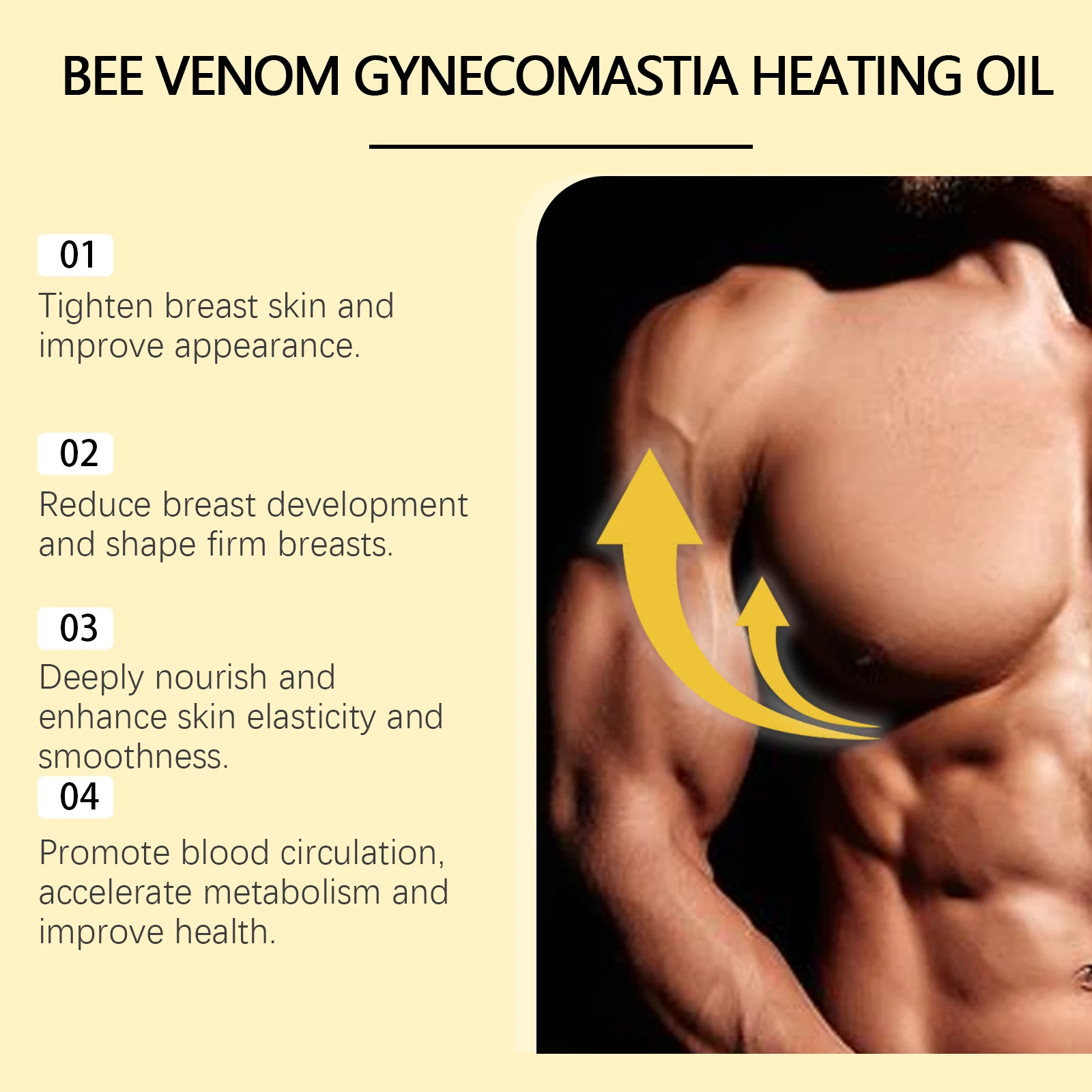 Gynecomastia Removal Serum Reduce Fat Tighten Sculpting Chest Muscles Strengthening Essential Oil Male Breast Firming Essence