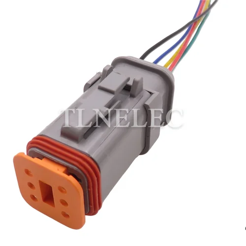Imagen 2 del producto Conector sellado de bomba de coche de 6 pines con cables, enchufes de Cable de cableado macho hembra automotriz DT04-6P-E008 DT04-6S-E008