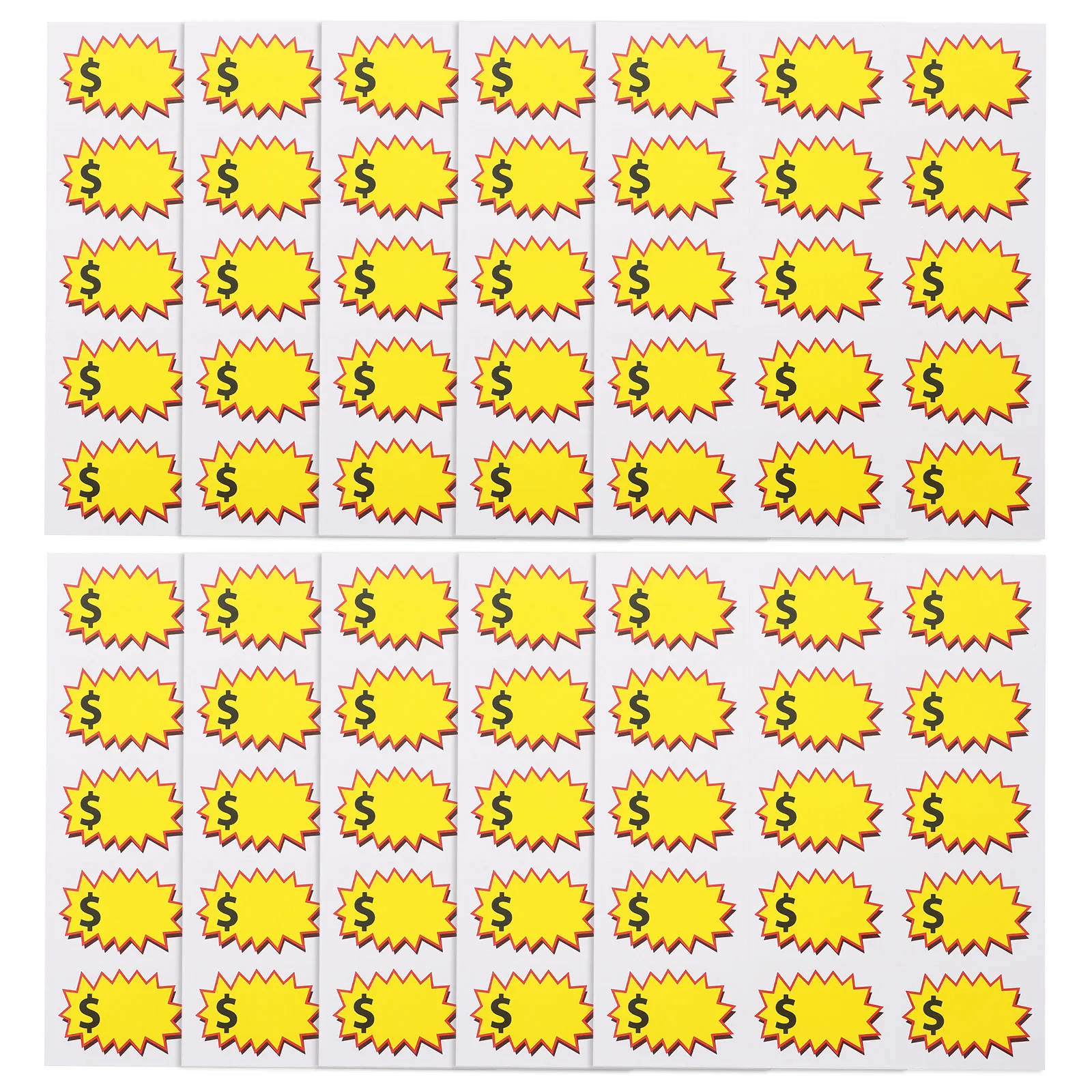 

10 Sheets Price Sticker Garage Stickers Retail Tags Sale Kit Label Poster Board Decorations Supplies