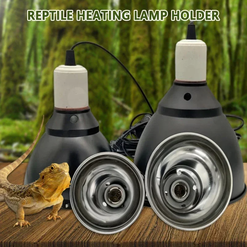 EU E27 Reptile Heating Lampshade UVA Amphibious Insulation Lamp Light UVB Anti-scalding Spotlight Cover for Lizard Turtle Snake