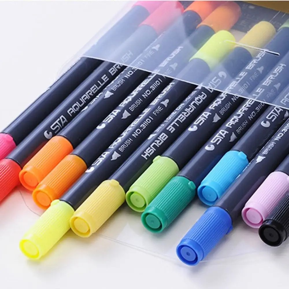 

24 Assorted Color Double-headed Large-capacity Watercolor Pens Set for Painting Art Crafts