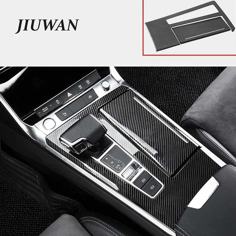 1pc Car ABS Center Console Gear Shift Panel Cover for Audi A6 C8 Car Gear Shift Panel Decorative Frame Anti-dust Interior Parts