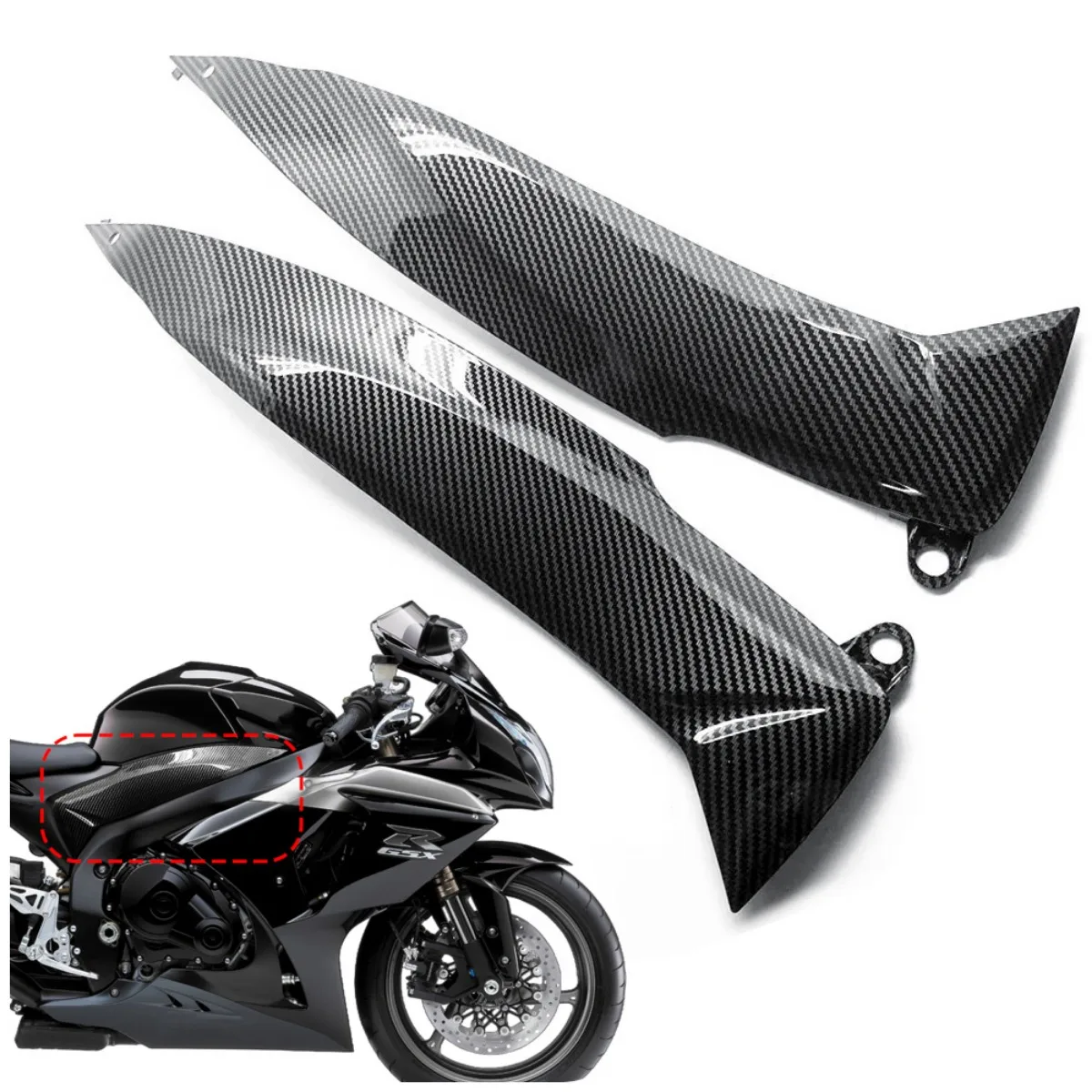 

Carbon Fiber Pattern Gas Tank Side Cover Fairing Accessories for suzuki gsxr1000 gsx-r 1000 gsx-r1000 gsx r1000 K9 L1 L6 2009 16