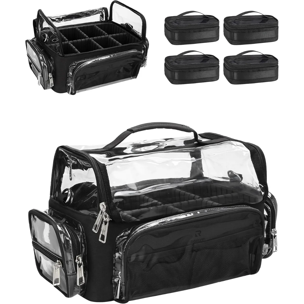 

Clear Cosmetic Makeup Tools Bag Large Capacity Makeup Brush Organizer Travel Makeup Artist Case Waterproof Cosmetic Organizer