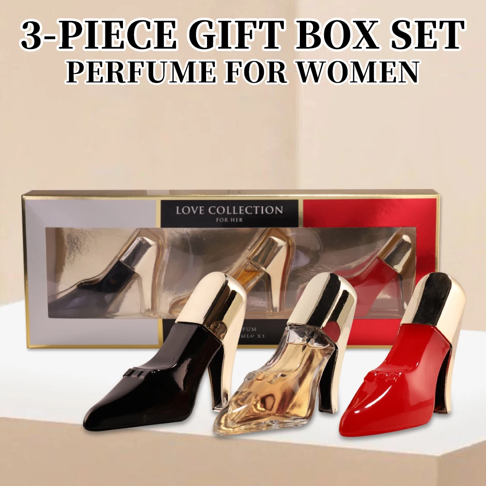 Eau de Parfum Spray Coffret Set Gift for Women CH LOVE COLLECTION 3 Pc 0.67 Oz EDP Set Women's Fragrance Sets Long Lasting