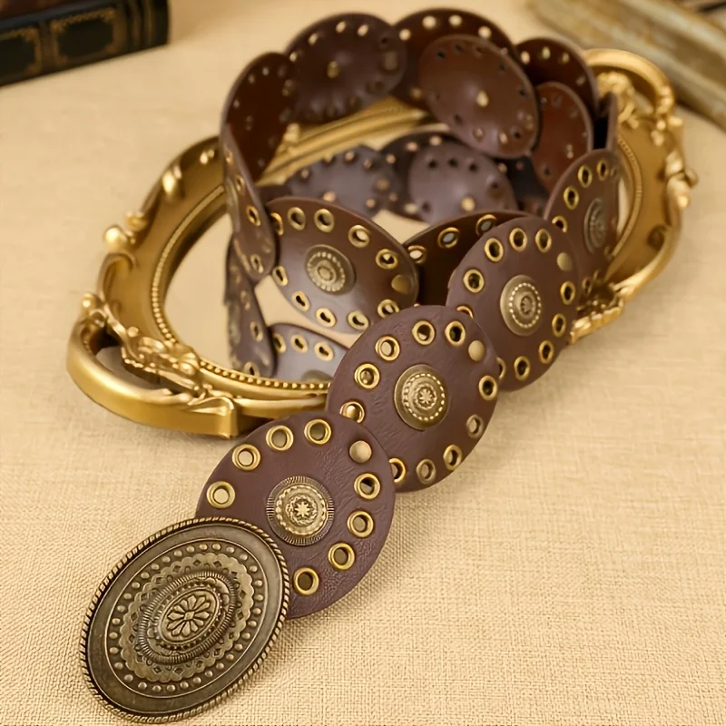 1 Piece of Unisex Belt, Western Cowboy Style, Wasteland Theme, Versatile for Daily Use, Commuting, and Outdoor Activities