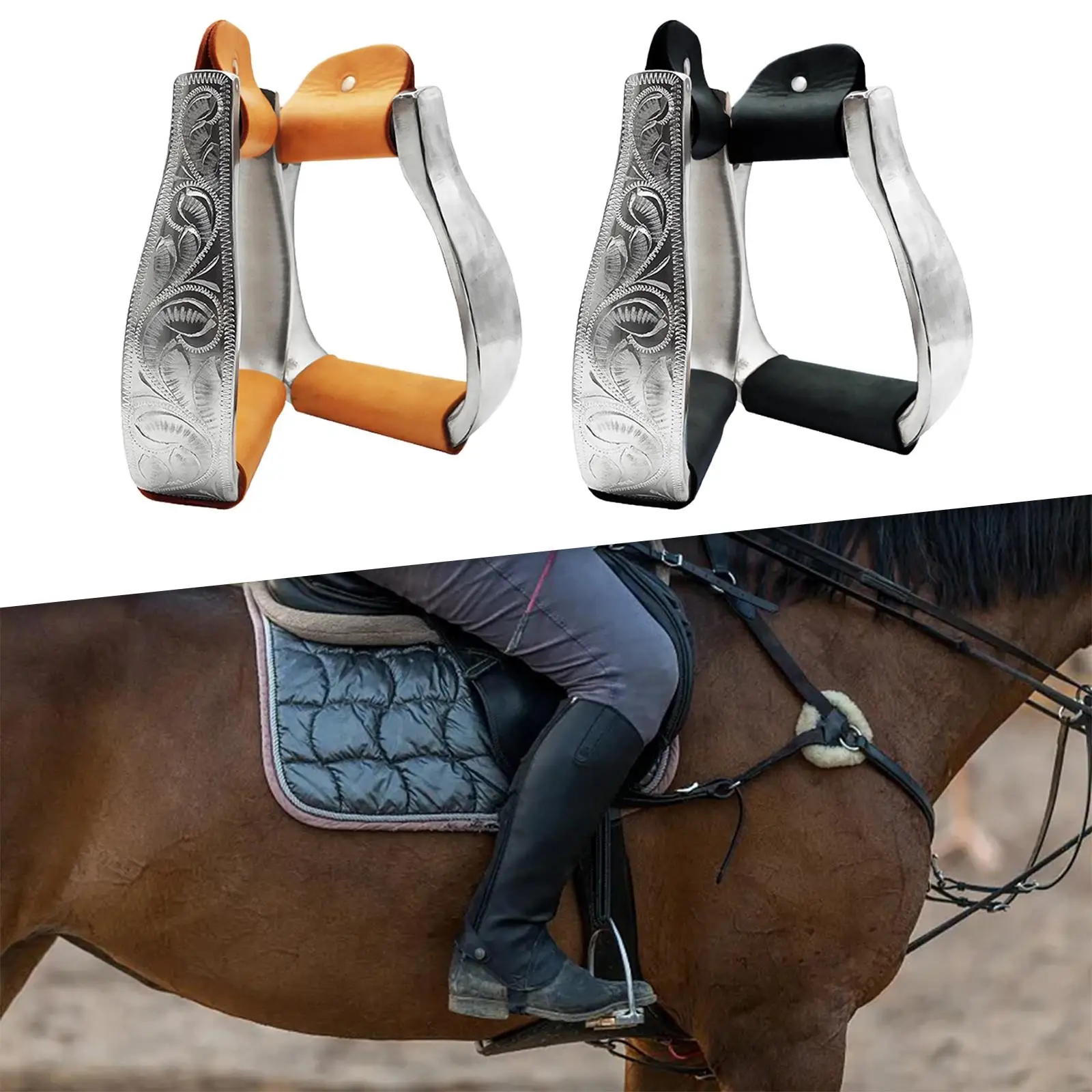 2Pcs Horse Stirrups Riding Stirrups for Riding Training Equestrian Sports