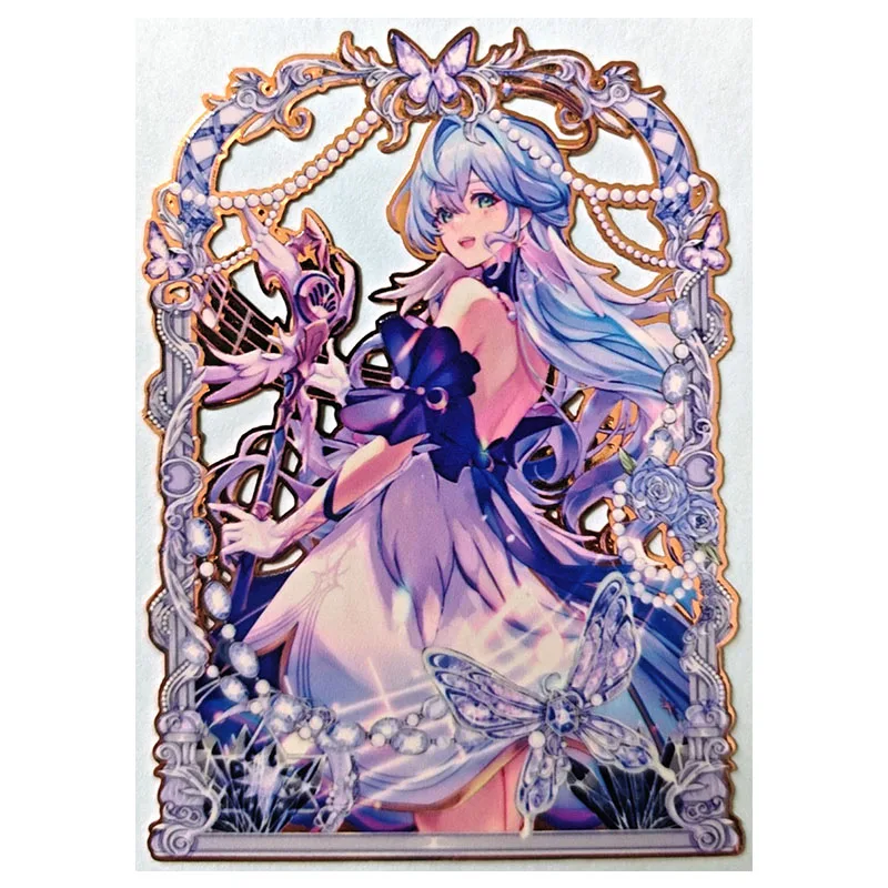 Anime Goddess Story Rare Metal Collecemballages Card, Nahida Firefly, Kafka, Hu Tao, Furina, Rem, Hatsune, ku Toy for Boy, Birthday Present