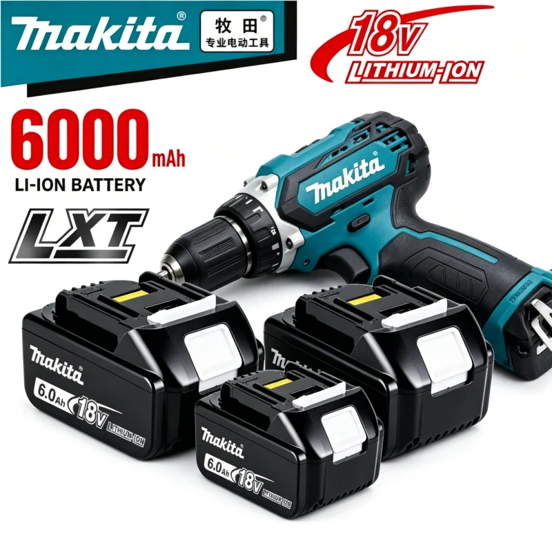 

18V Makita Genuine Battery, LED Display Rechargeable Tool Battery for Makita LXT Series Power Tool Battery