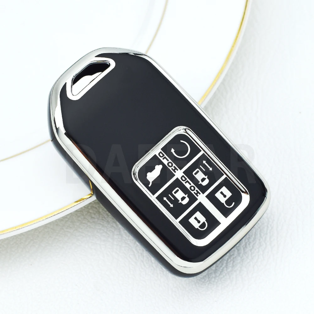 6 Button Tpu Car Key Case Cover for Honda Odyssey Remote Key Cover Keyless Auto Accessories Keychain Protector