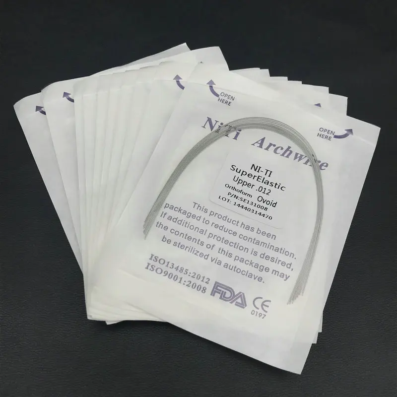 100pcs/10Packs Orthodontic Dental Super Elastic Oval Form Niti Round Arch Wires