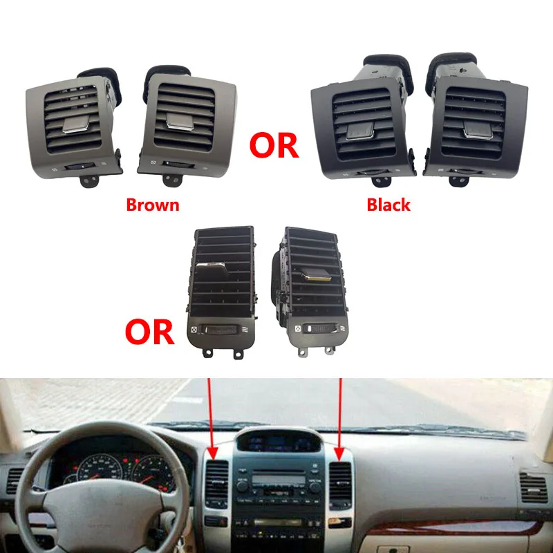 Ruili69 2 Car Air Conditioning Vent Outlet For Toyota Land Cruiser Prado 120 Lexus GX 470 2003 - 2009 Dashboard Air Outlet Penal