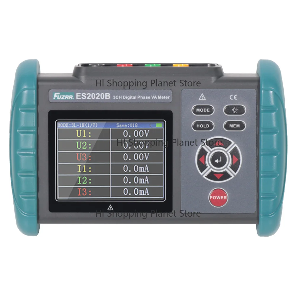 ES2020B Handhold Three-phase Voltammeter Double Clamp Digital Phase Voltmeter 600v 1200A