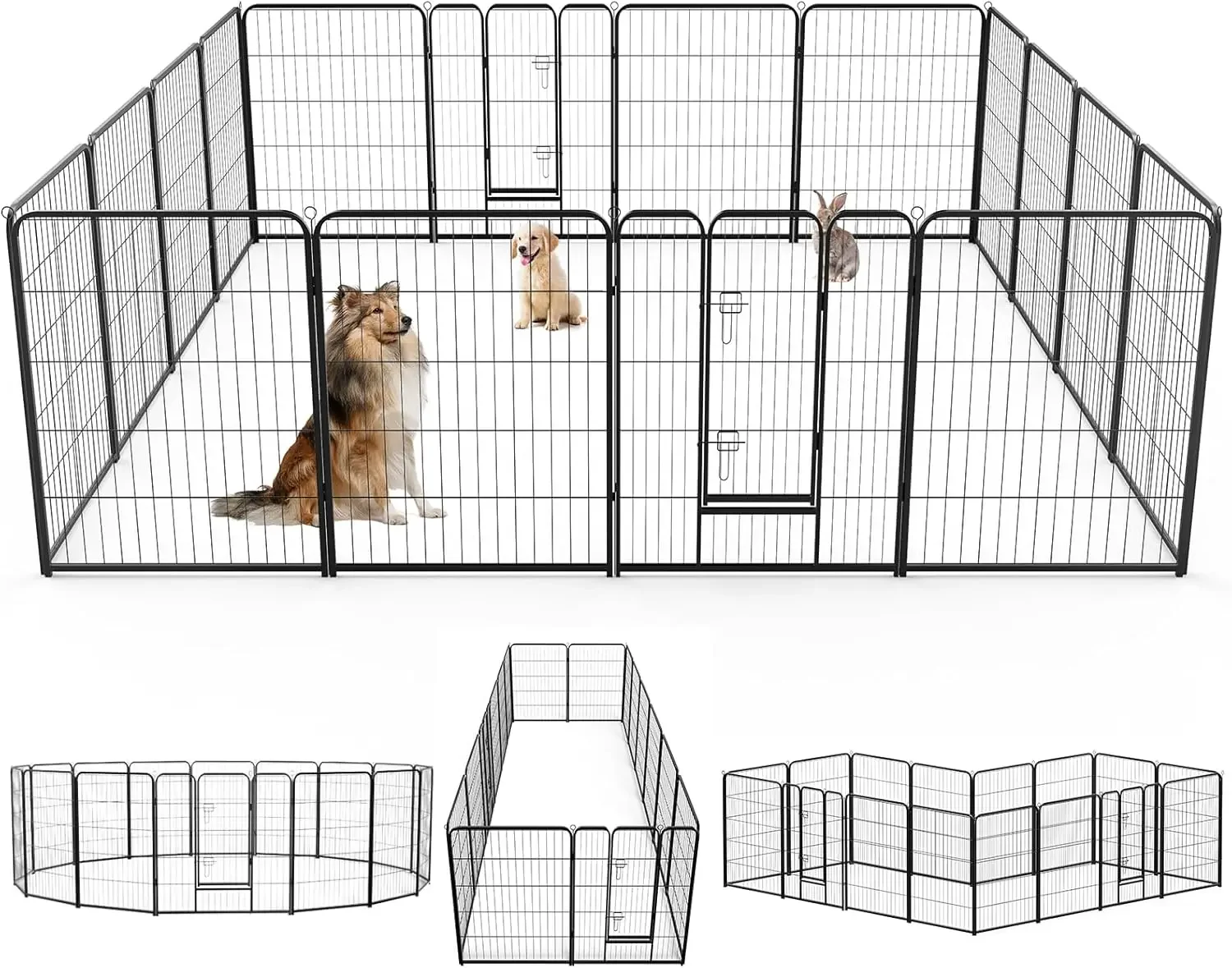 Dog Playpen Indoor Fence 16 Panel 40