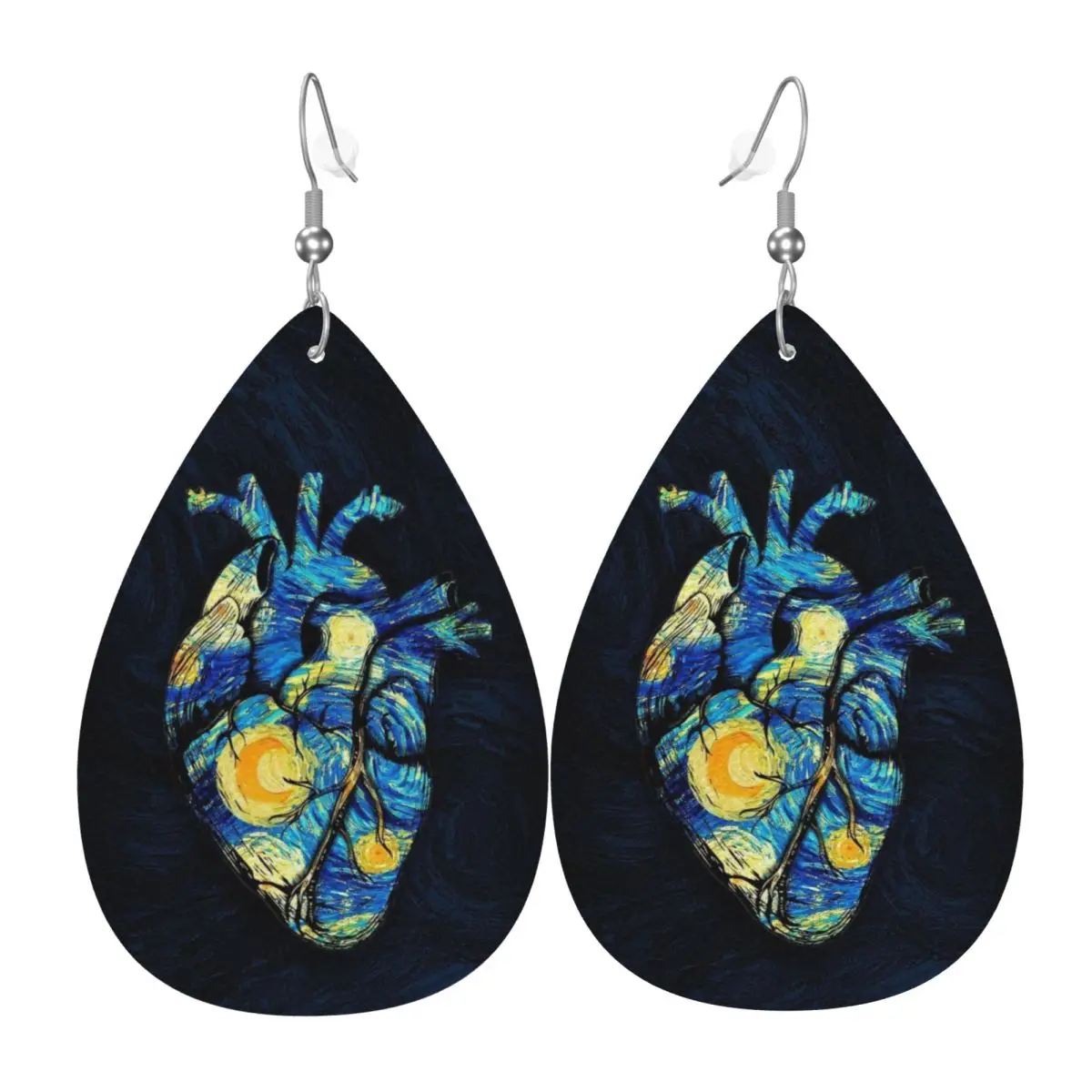 

Пользовательские Винсент Ван Гог картина коллаж ПВХ кожаные серьги висячие серьги ювелирные изделия для женщин для жены мамы подарок