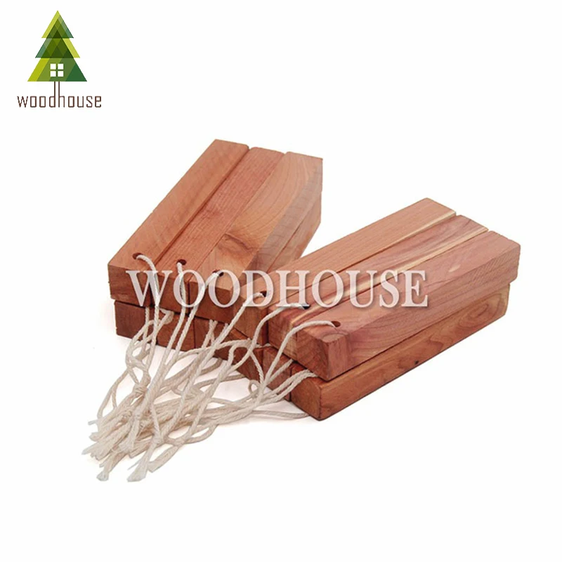 Cedar Blocks for Clothes Storage, 10 Cedar Hanger Freshener with Light Fragrance Odor Protection for clothes Closets
