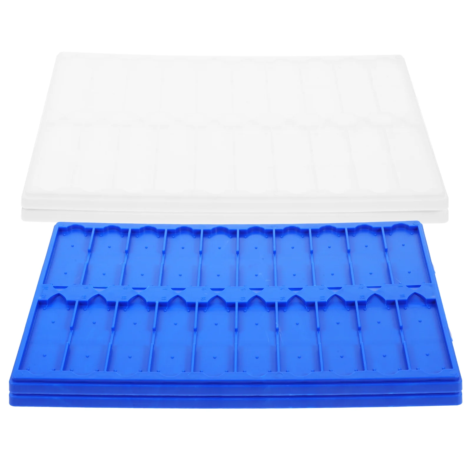 4 Pcs Slides Storage Plate 20 Capacity Microscope Skateboard Tray Trays Plastic