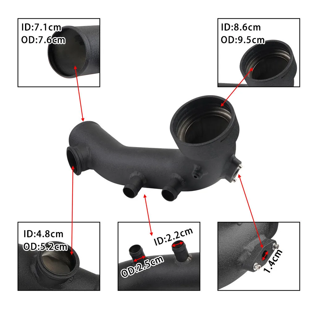 Pipe Kit 50MM Pressure Relief Valve For BMW N54 E82 E88 E90 E92