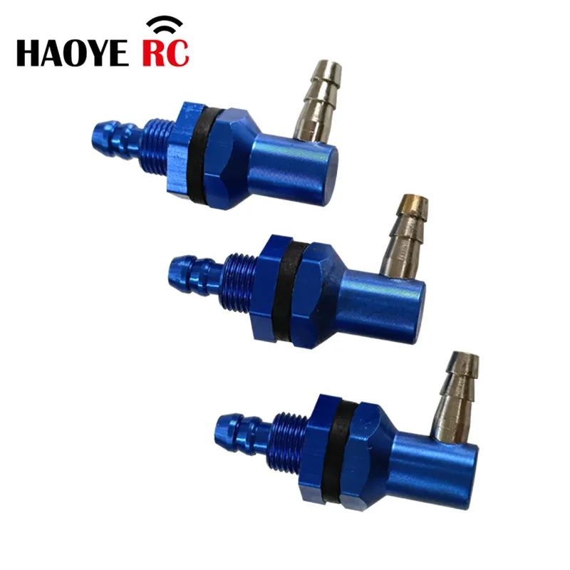 HY 2 Pcs Alu L-Shaped Oil Tank Connection Pipe/Oil Tank Nozzle Connector/Fuel Tank Accessories/ Oil Can Parts For RC Airplanes