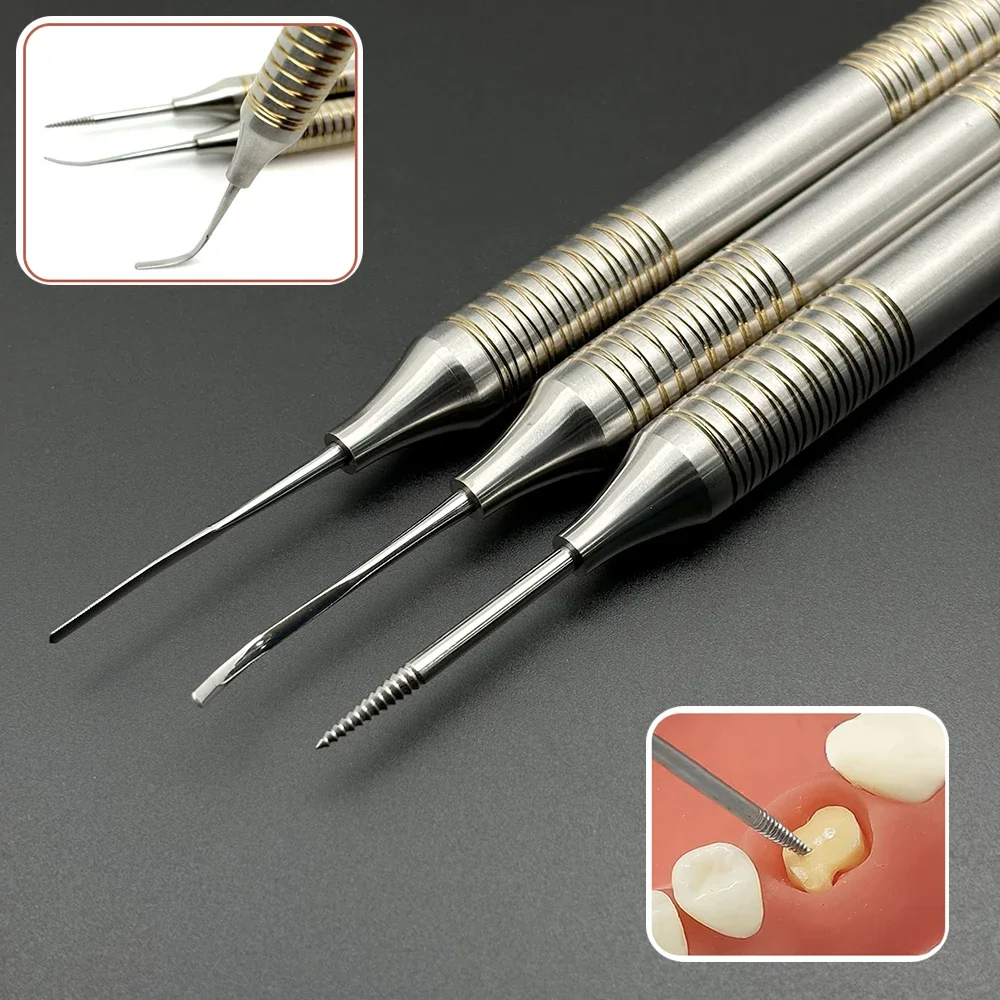 3Pcs Dental Tooth Extraction Flex Periotome Power Kit Titanium Tip Flexible Dental Instruments Tool