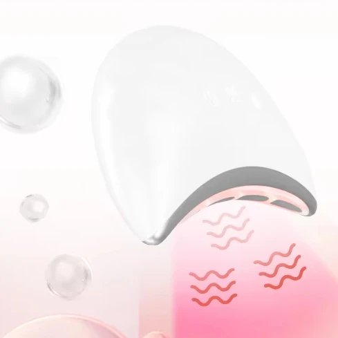 Custom Logo Electric EMS Red Light Therapy Massager Heated Facial Neck Lifting Gua Sha Skincare Tool