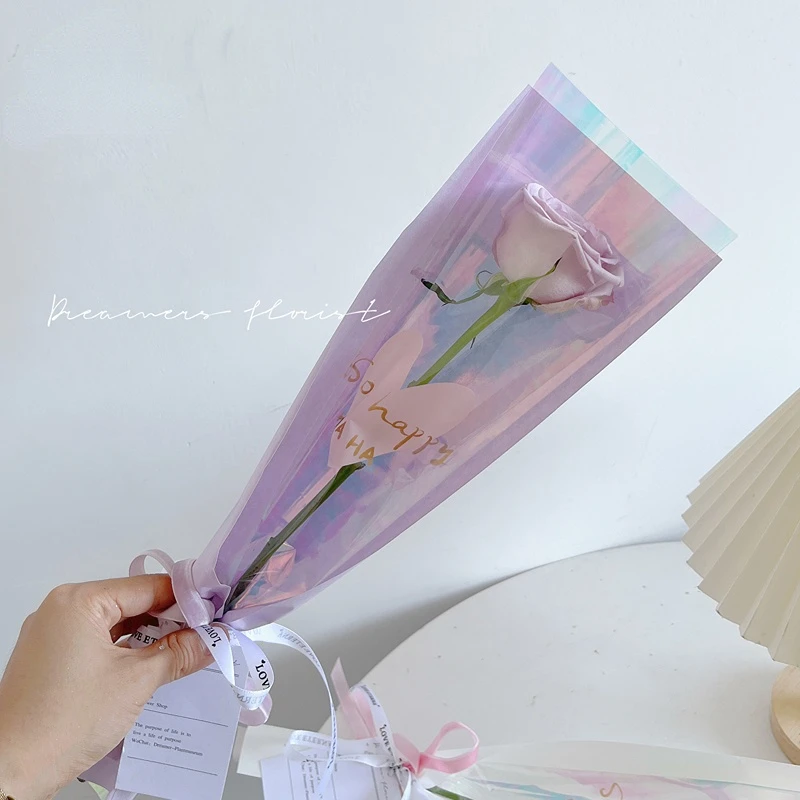 50PCS Magic Single bag Flower Wrapping paper Floriculture Bag Rose bouquet bag Wedding Decor