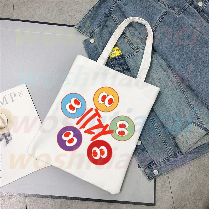 ITZY Logo Kpop Korean Girl Group Ulzzang Shopper Bag Print Canvas Tote Bag Handbags Women Bag Harajuku Shoulder Bags