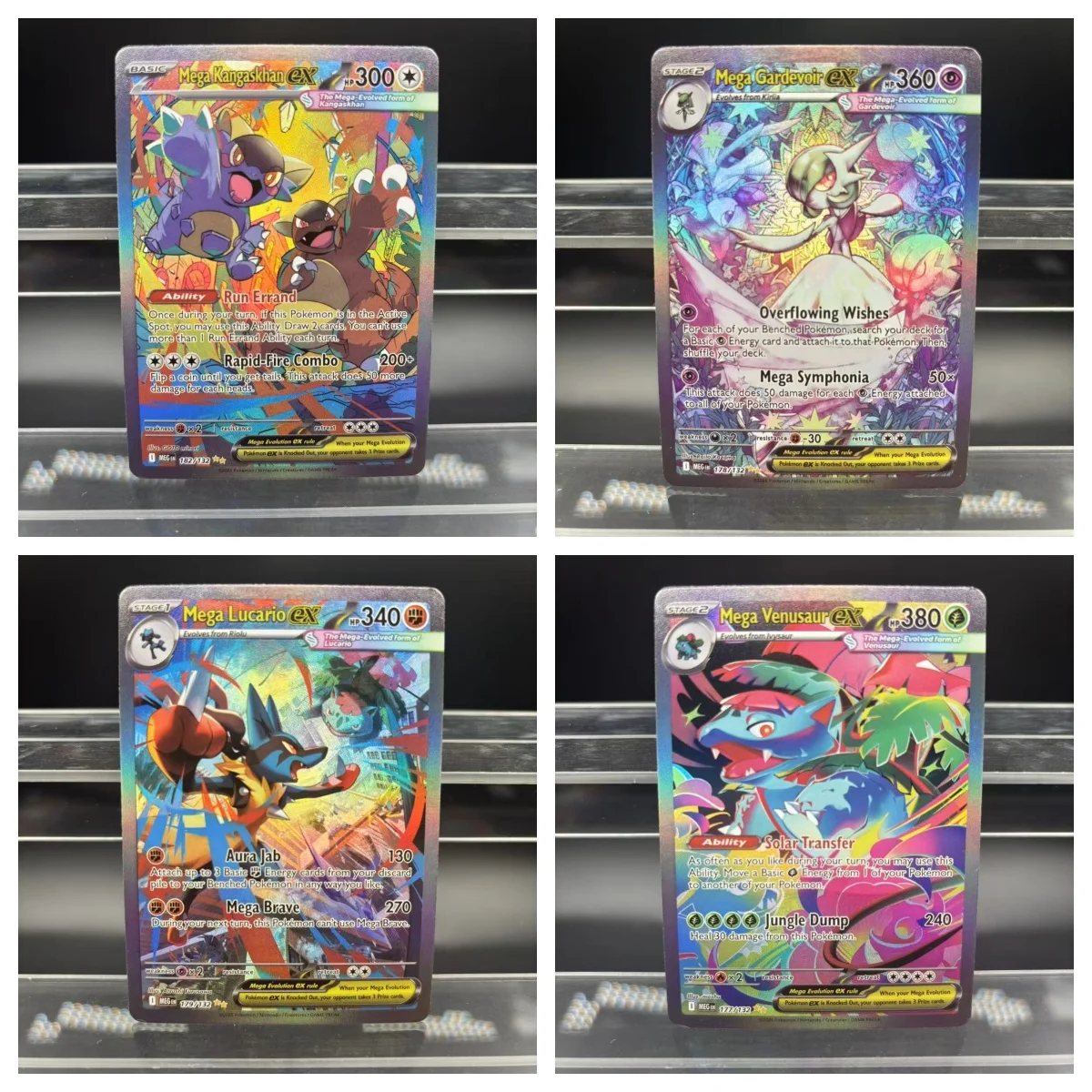 

Коллекционные карты DIY PTCG EN Mega Symphonia Mega Brave Gardevoir Lucario, самодельная одиночная карта, классическая игра, аниме-карта, подарочная игрушка