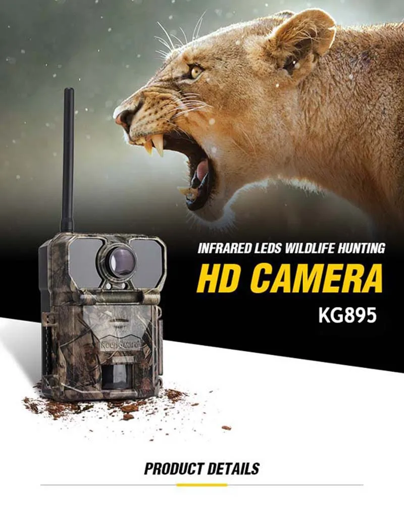 كاميرا السيارة الشمسية SMS Gsm الخارجية للتحكم عن بعد 4G Wifi للرؤية الليلية كاميرا تعقب الفيديو #5