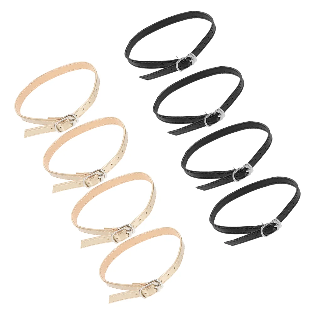 4 Pairs High Heels Straps Rhinestone Elastic Shoe Laces Extender for Women Elasticity Man