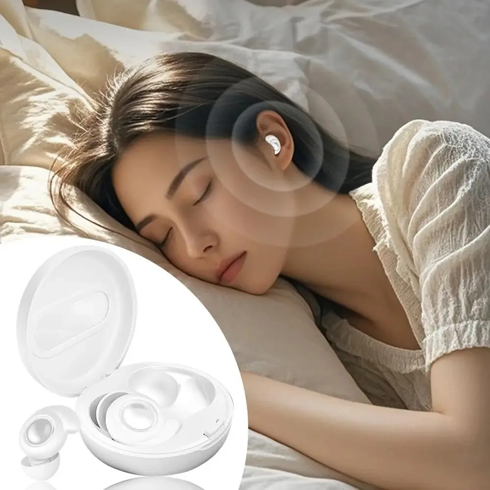 

Fashion Ultra Soft Wireless Small Sleep Headphones Silicone Soundproof Noise Cancelling Earplugs For Sport Sleep Office Travel