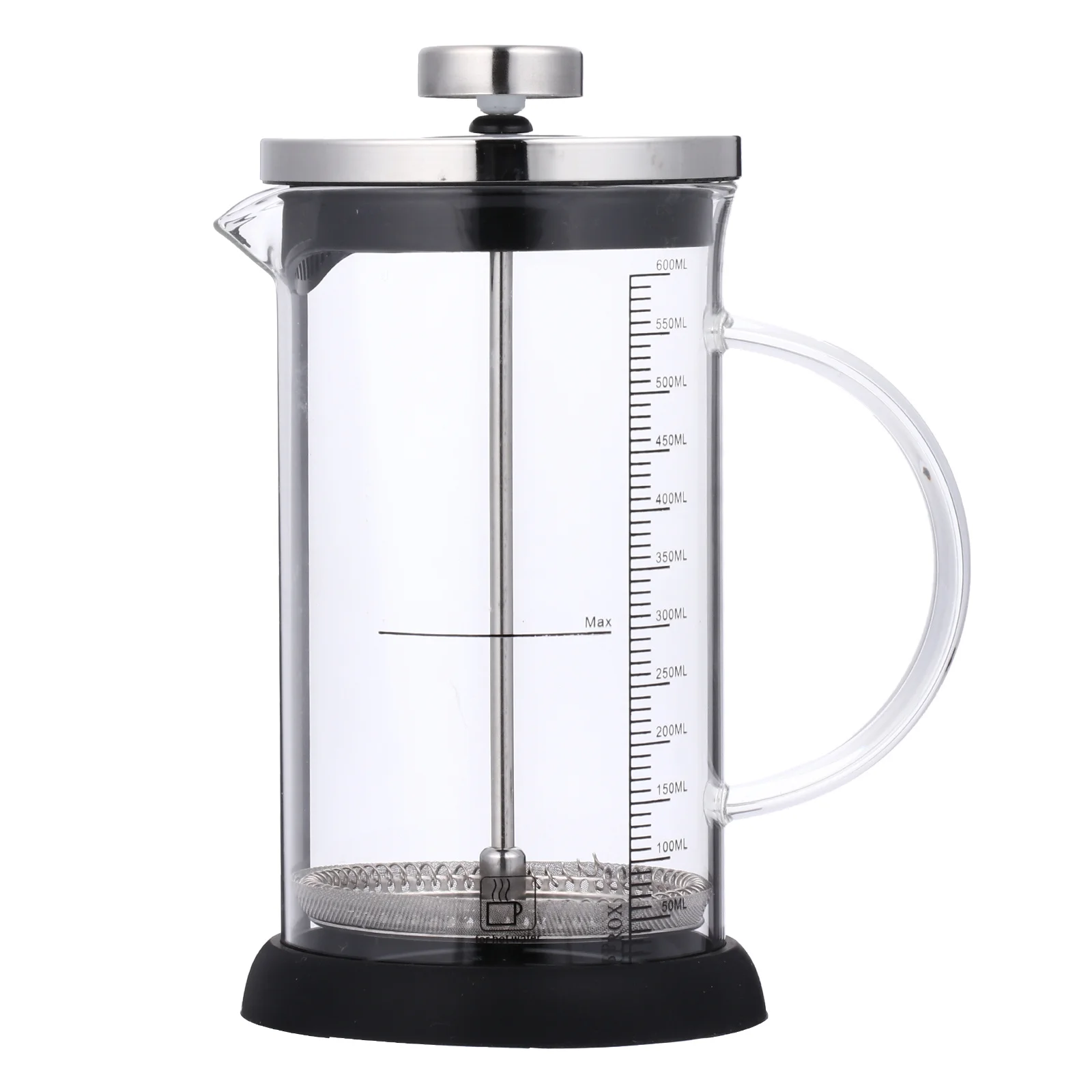 

1Pcs Stainless Steel Pressure Pot High Temperature Coffee Press Tea Kettle Filtration Lid for Home Office