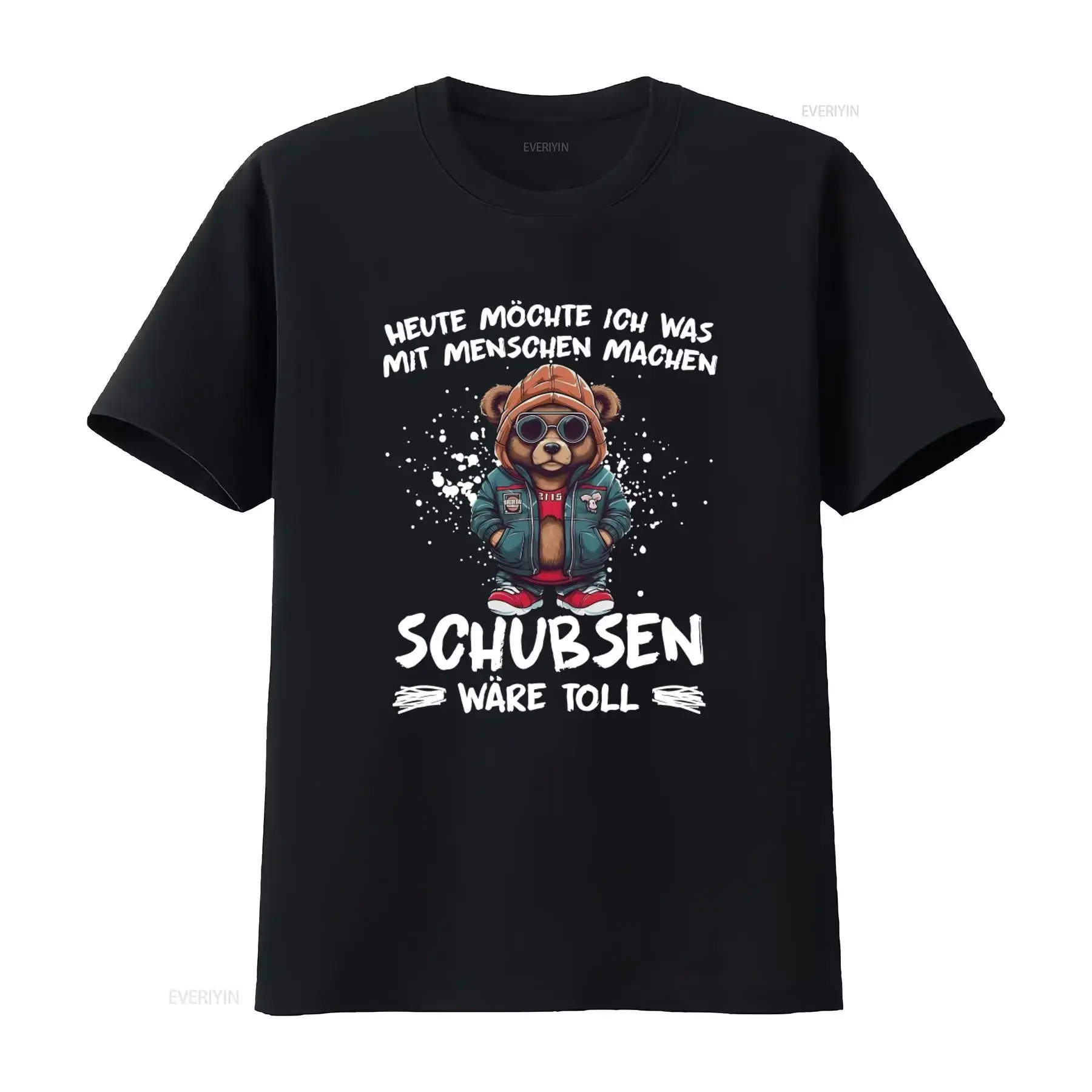 Funny Teddy Bear Statement T Shirt Today I Want To Do Something With People Pushing Would Be Great Premium Quality vintage