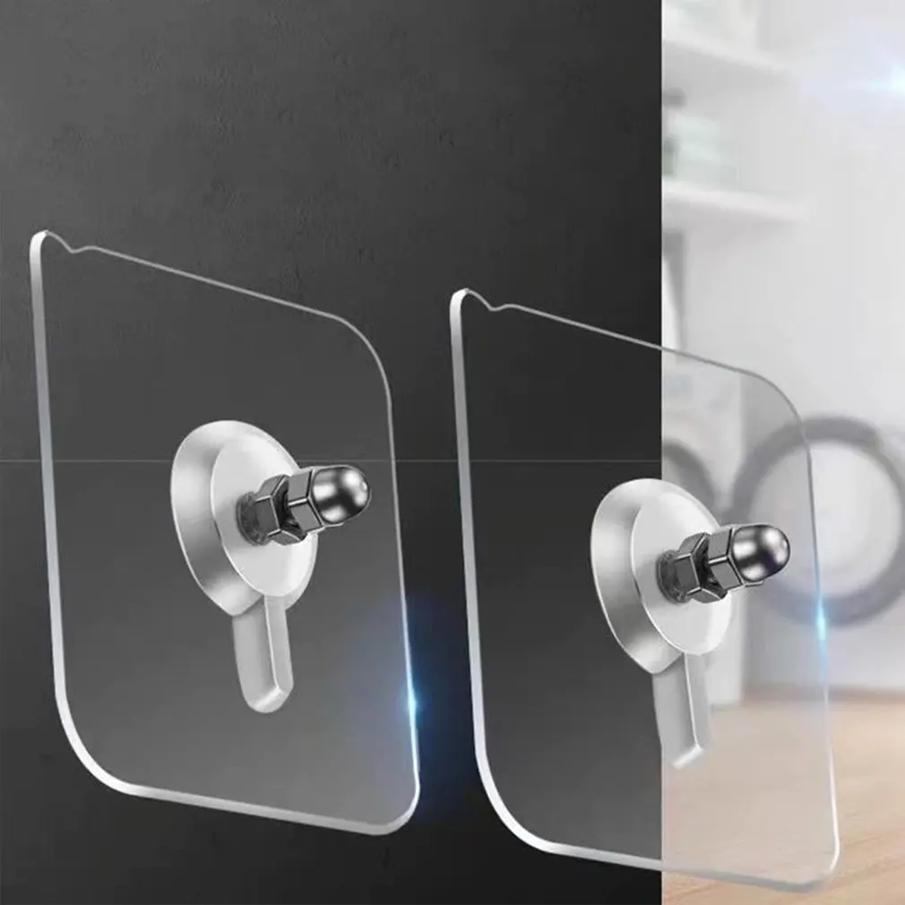 Adhesive Nails Wall Hooks Strong Poster Screw Stickers Wall Hook Closet Cabinet Shelf Pegs Wall Hook Hangers Kitchen Bathroom