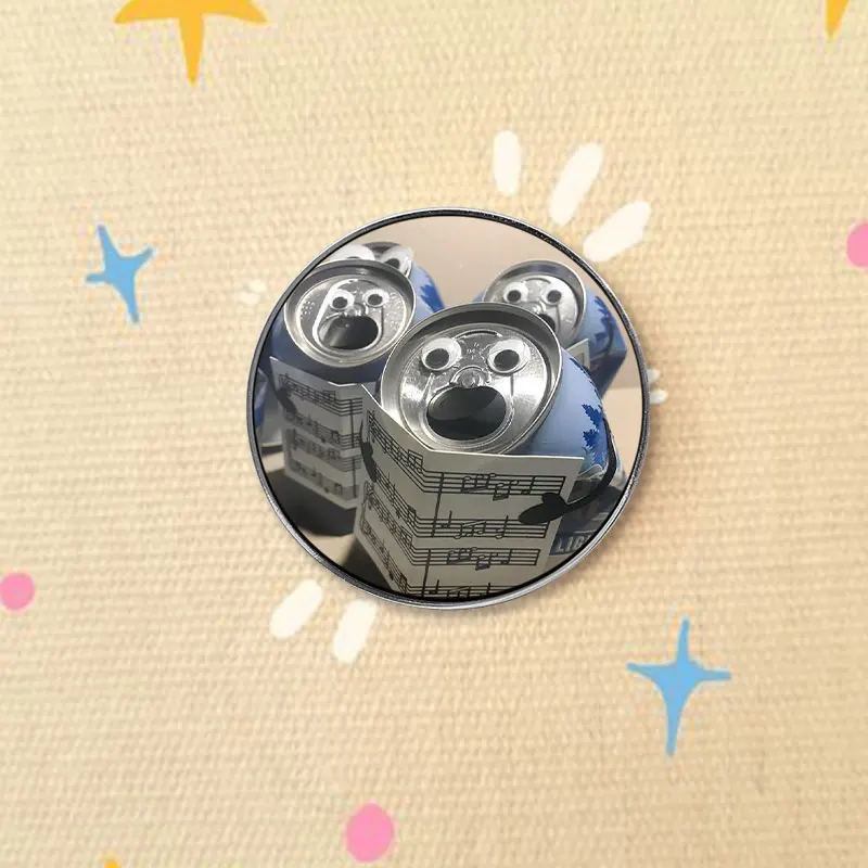 Funny Googly Eyes Can Sheet Music UV Printing Badge Meme Style Pin Humorous Ornament Brooch Novelty Gift For Friends