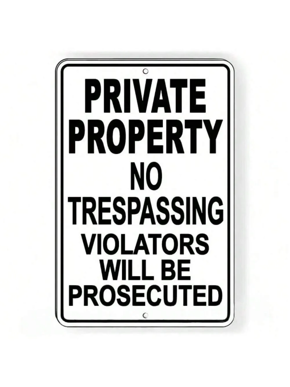 Land Guardian No-Trespassing Security Sign - Heavy Duty Weatherproof Metal Sign